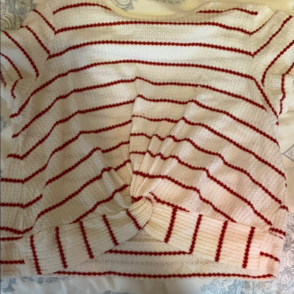 Altered state red and white stripped shirt